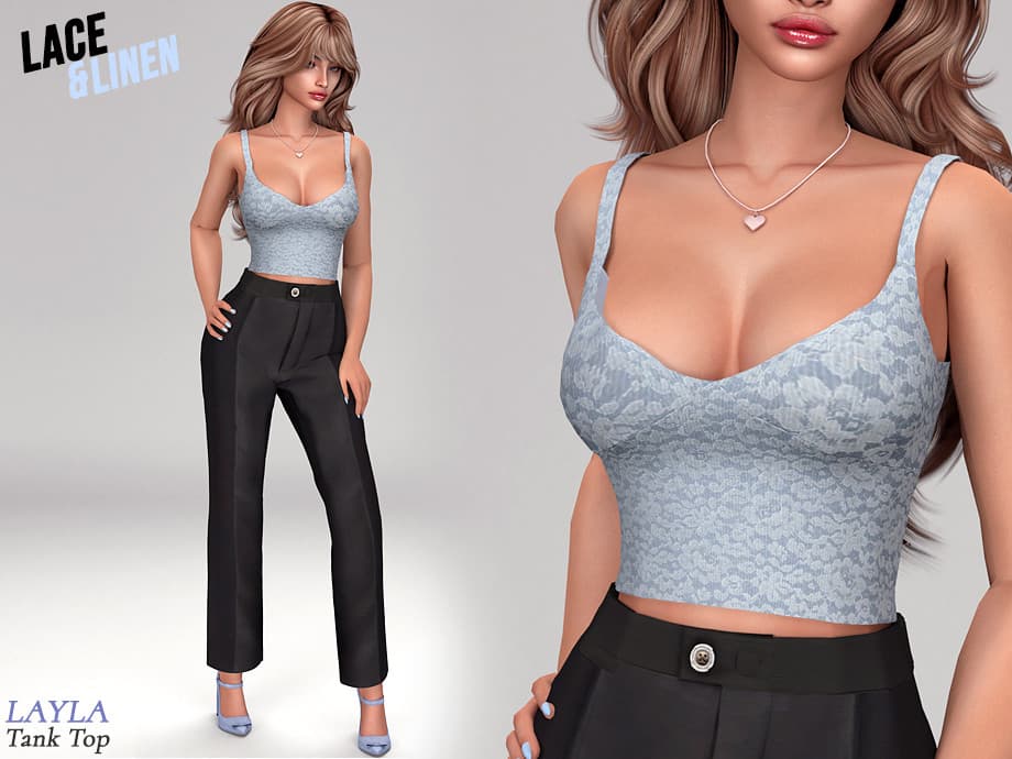 Скриншот мода Топ Female Lace Tank Top